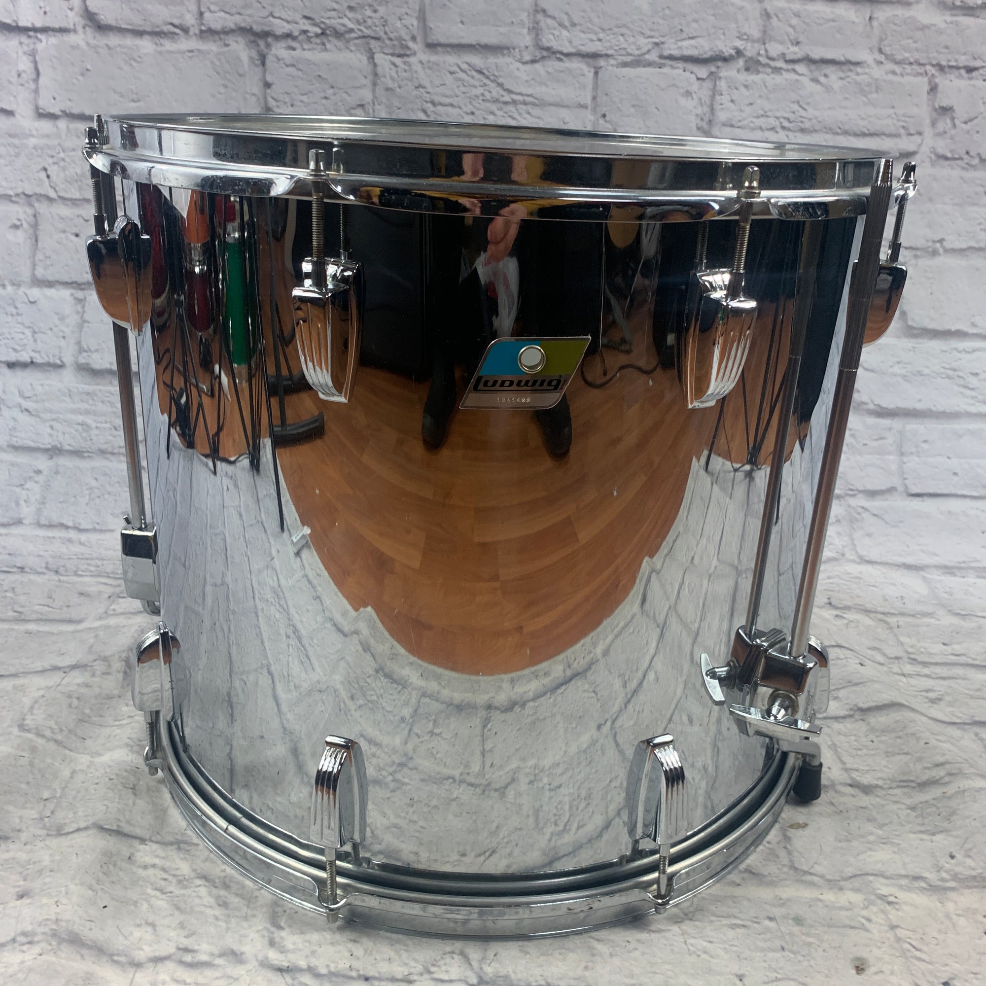 Ludwig Chrome Over Vistalite Floor Tom 18 Floor Tom