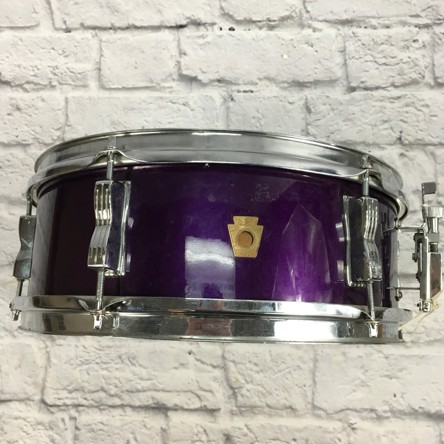 Vintage Ludwig 14 x 5 Keystone Snare Drum Rewrapped