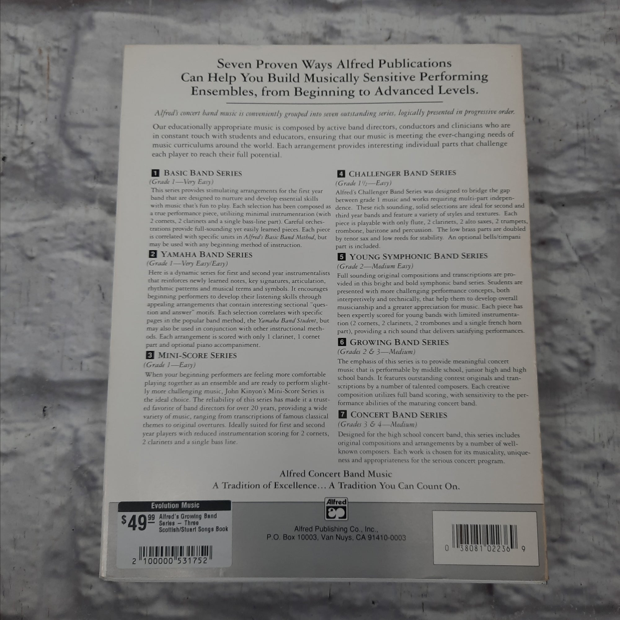 Alfred's Growing Band Series - Three Scottish/Stuart Songs Book