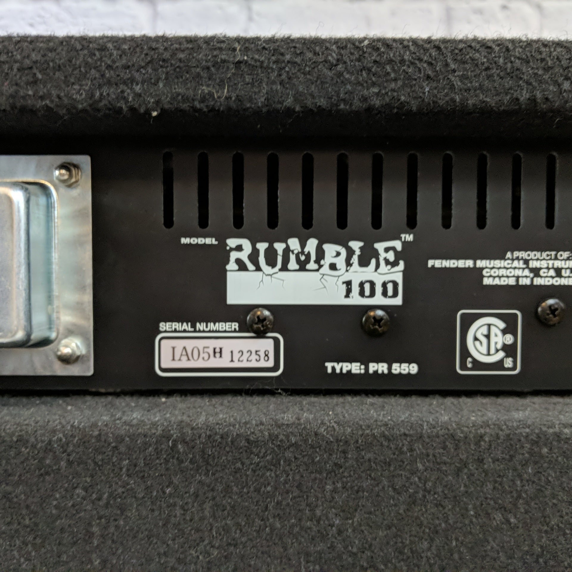 Fender Rumble 100 Bass Combo Amplifier