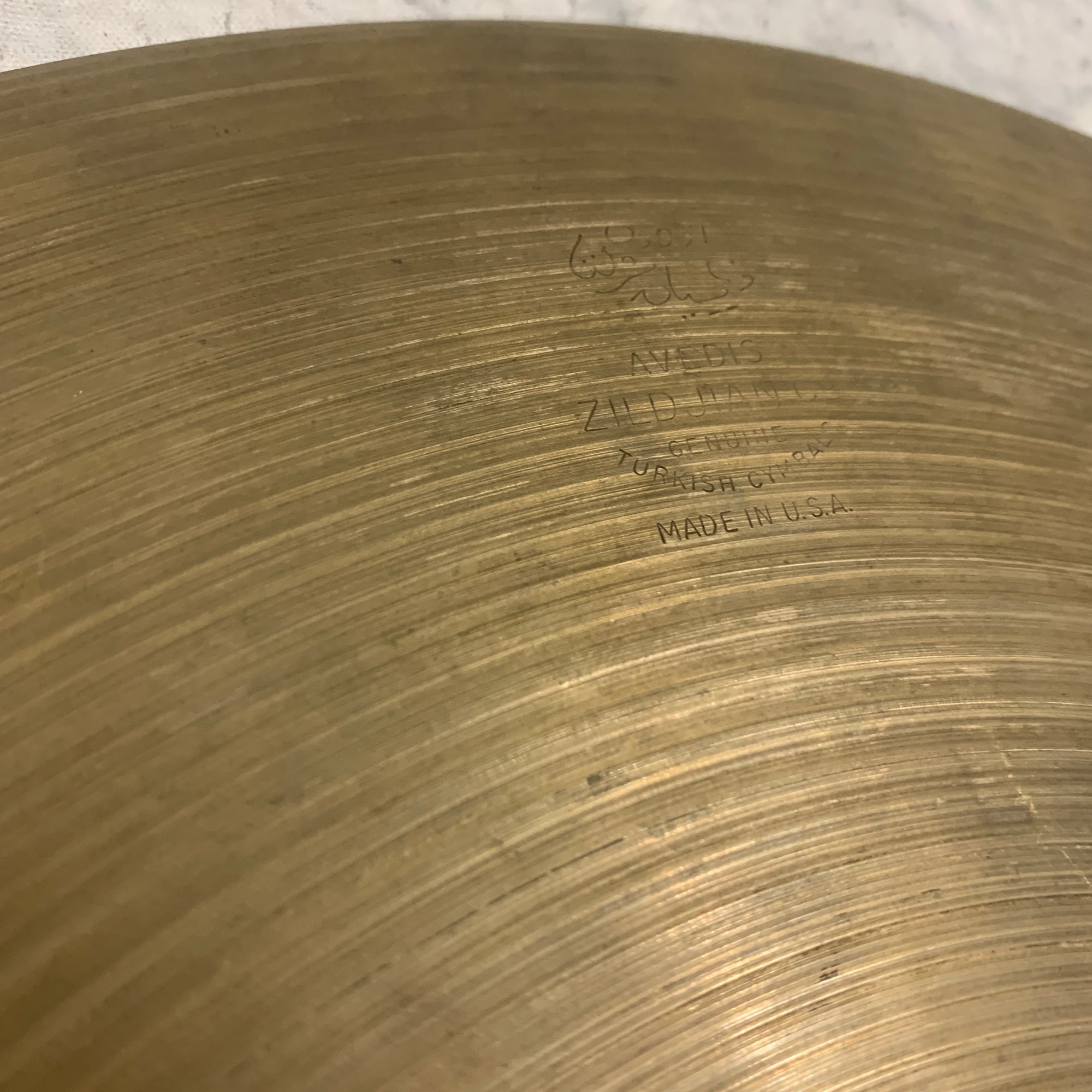 Vintage 70s 'Thin Stamp' Zildjian 14" Hi Hat Cymbal Pair