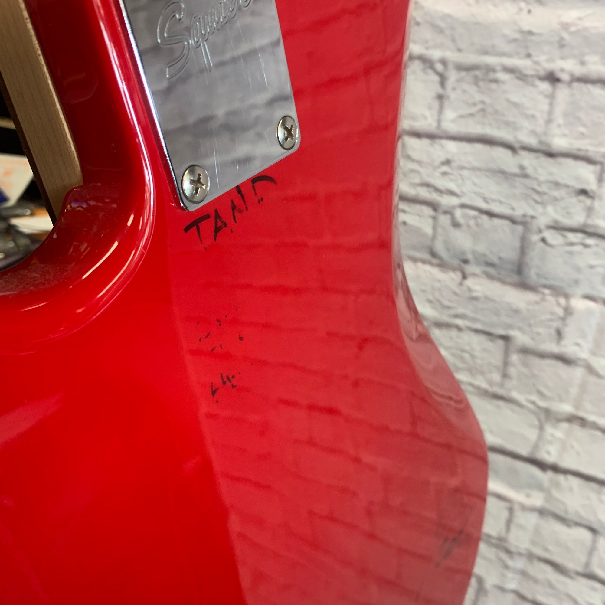 Squier P Bass Red 4 String Bass Guitar