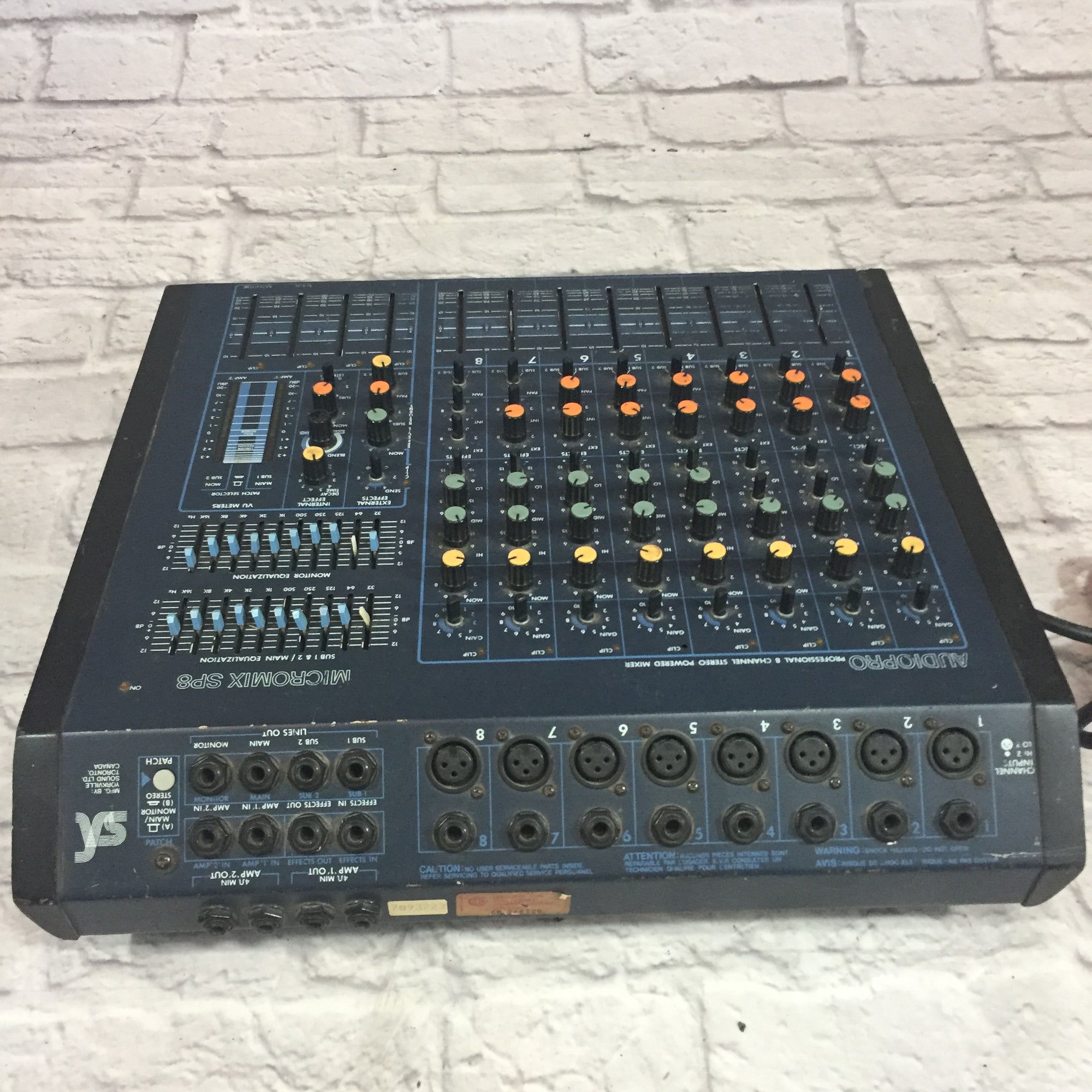 Yorkville Micromix SP8 8 Channel Stereo Powered Mixer
