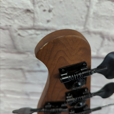 Sterling by Music Man Sting Ray Ray34 HH 4 String Bass Guitar Burl Top Trans Black Satin