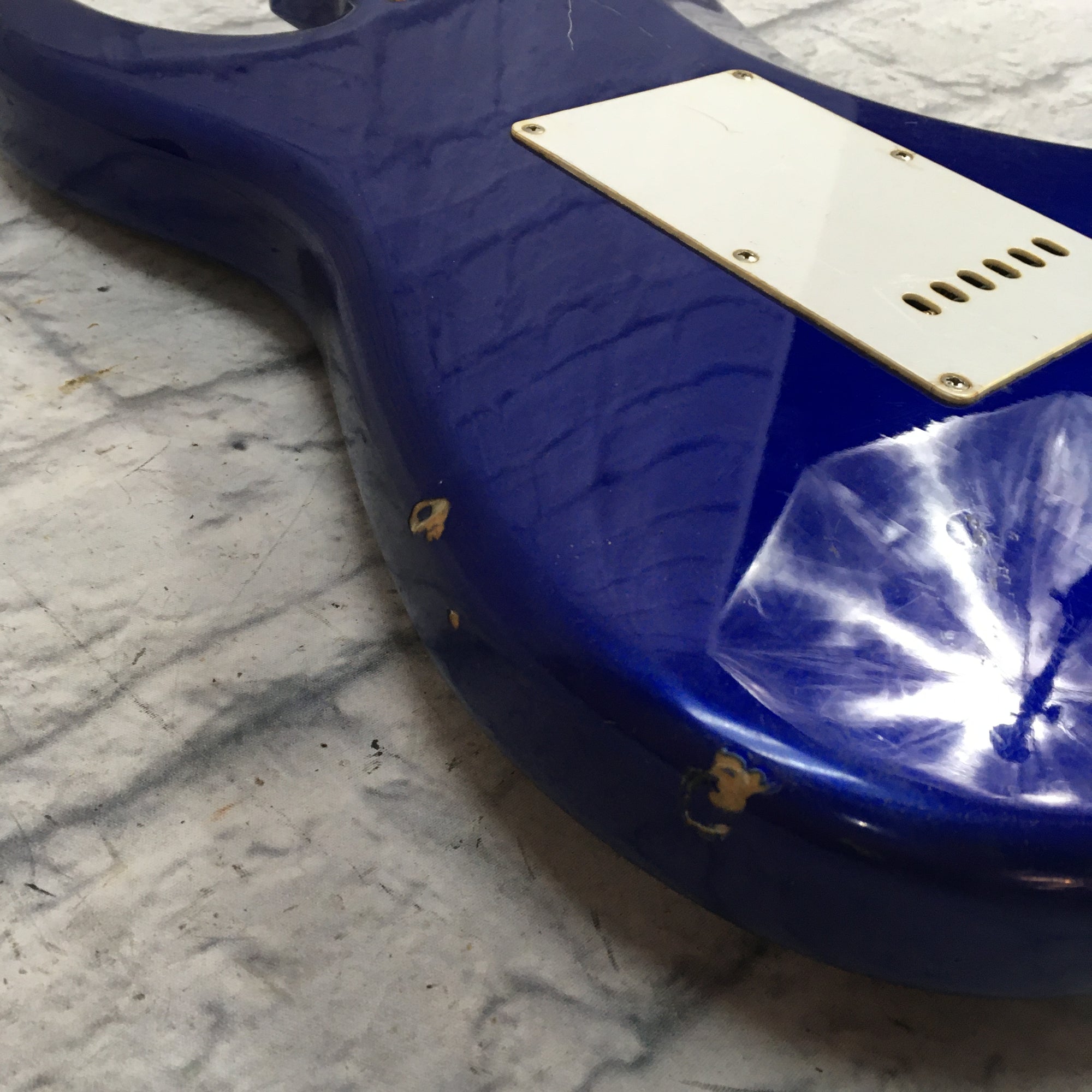 Unknown S Style Blue Electric Guitar Body