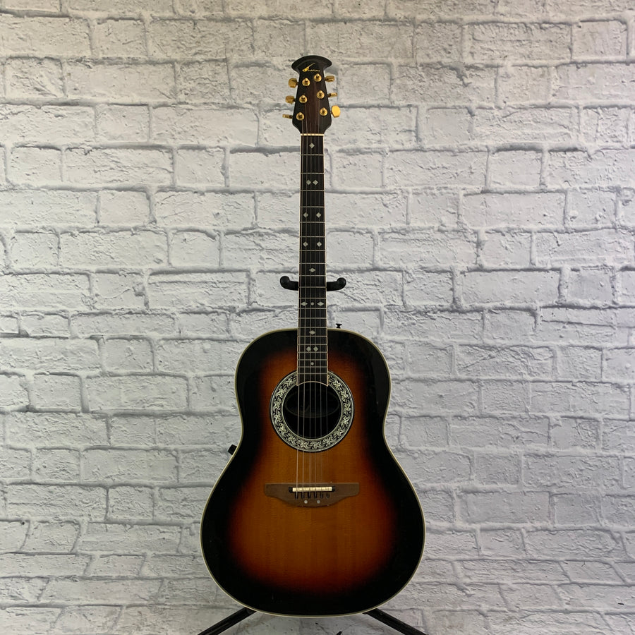 1986 Ovation Legend 1717 Sunburst Acoustic Electric Guitar w/ case