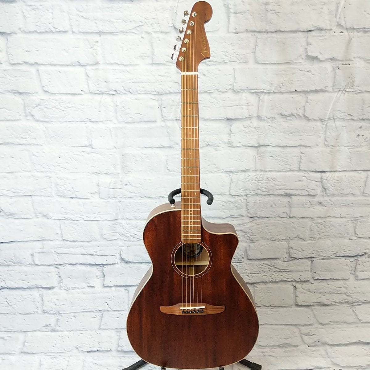 Fender Newporter Classic Acoustic / Electric Guitar - Natural Mahogany