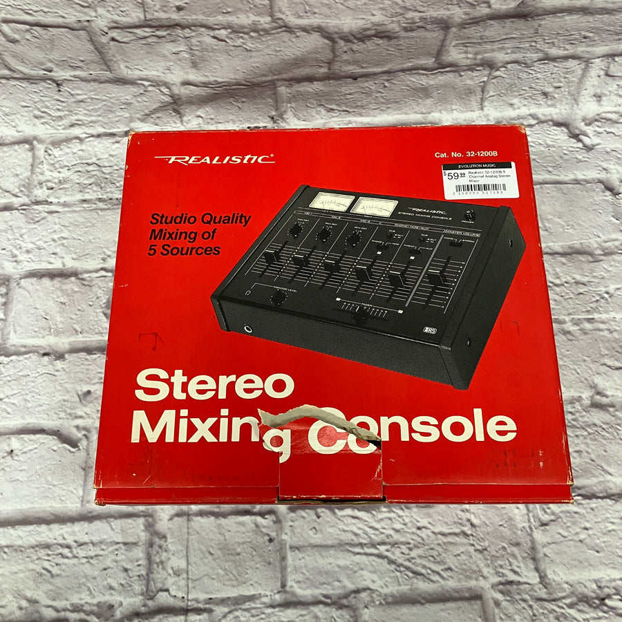 Realistic 32-1200B 5 Channel Analog Stereo Mixer