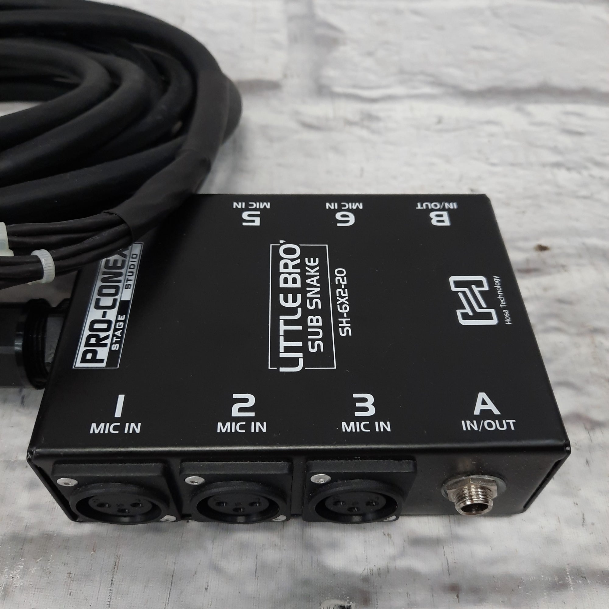 Hosa SH-6X2-20 Little Bro' Sub Snake - 6 XLR Sends, 2 1/4" TRS Returns - 20 Feet