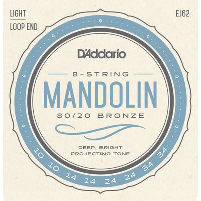 D'Addario Mandolin String Set 80/20 Bronze EJ62