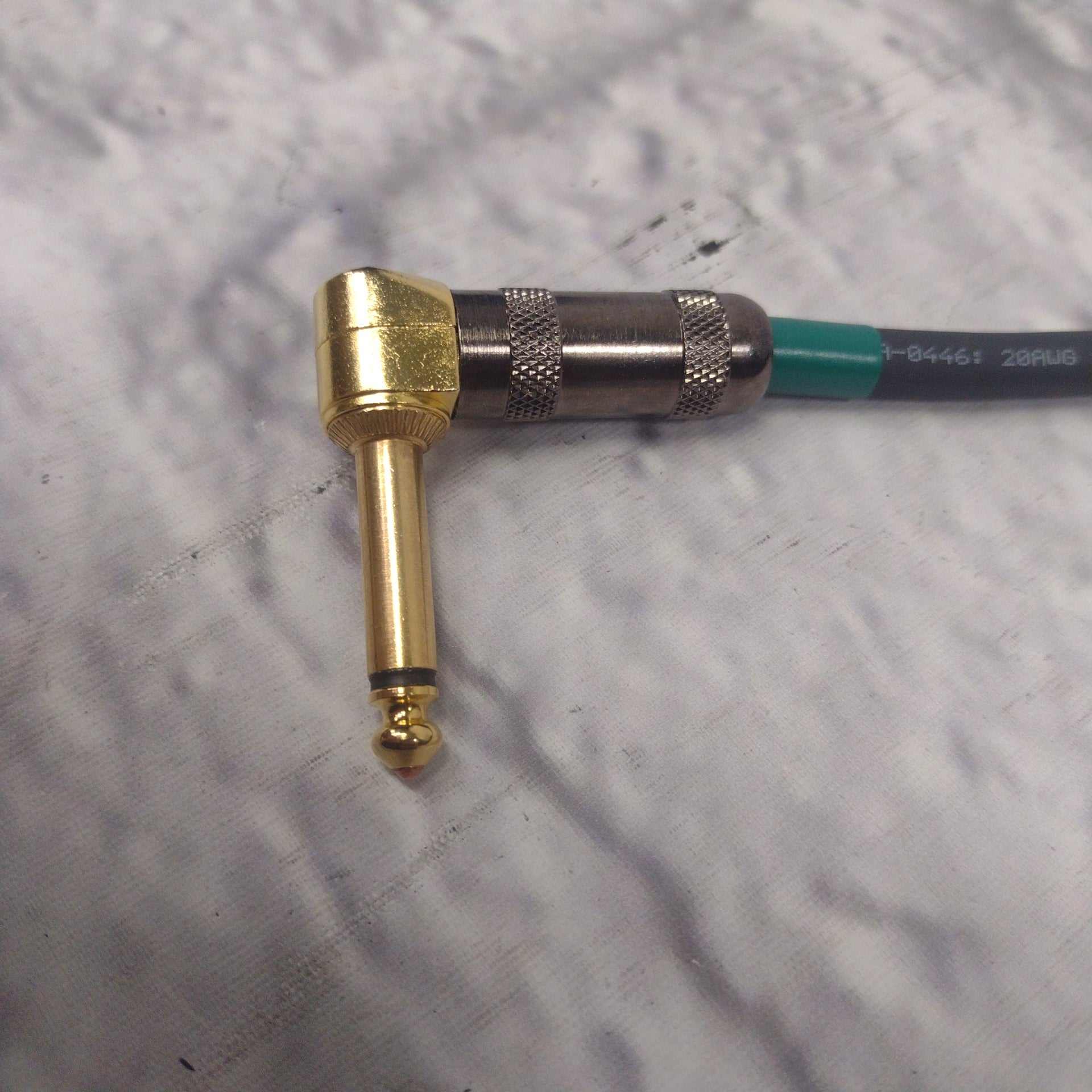 1/4" TS Straight to Right-Angle Instrument Cable - 15ft