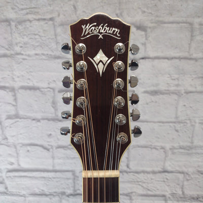 Washburn WD10S12 Dreadnaught 12 String Acoustic Guitar Natural