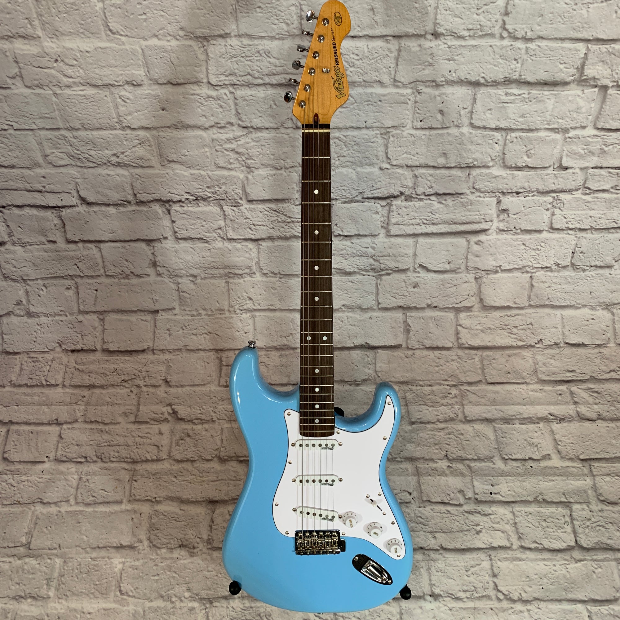 ** Vintage V6LB Light Blue S Style Electric Guitar