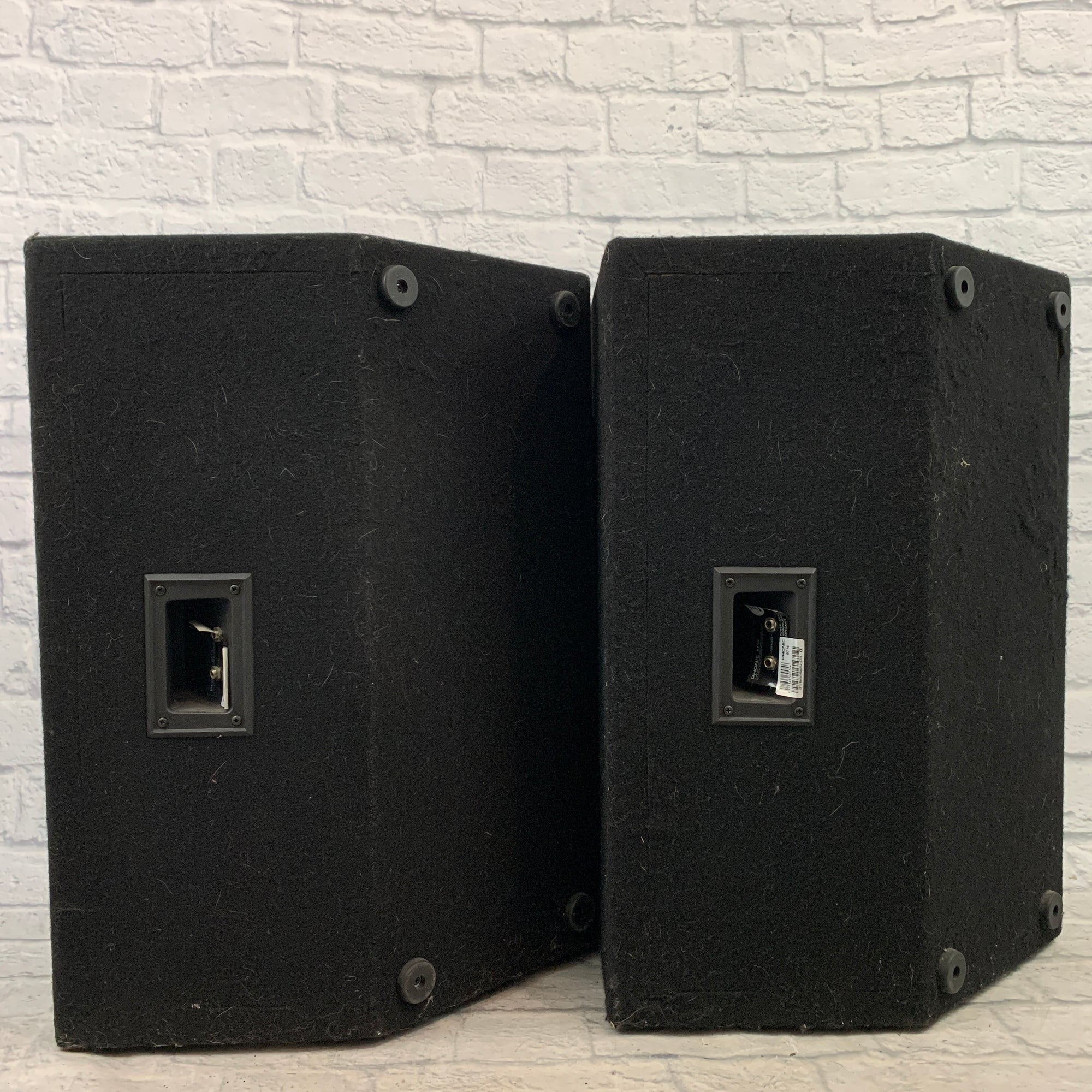 Phonic S715 Pair 15" 8ohm 2-Way Wedge Speakers Stage / Floor
