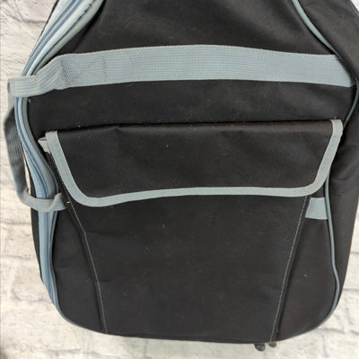 Acoustic Guitar Gig Bag with Shoulder Straps and Accessory Pouches - Black and Grey