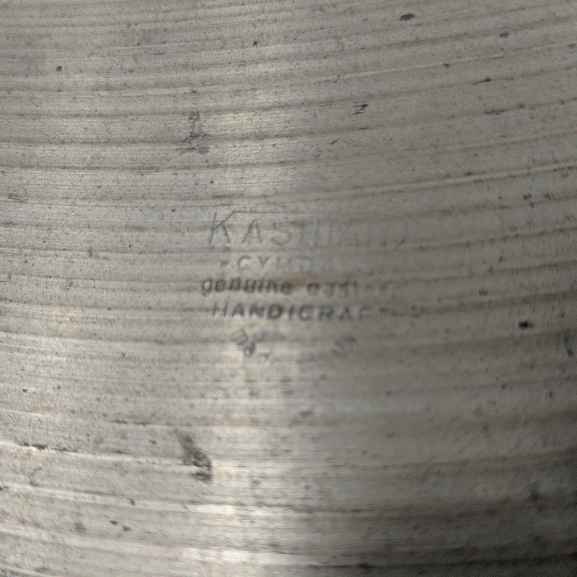 Vintage Kashian / Ufip 22" Thin Ride Cymbal Made in Italy with Rivets