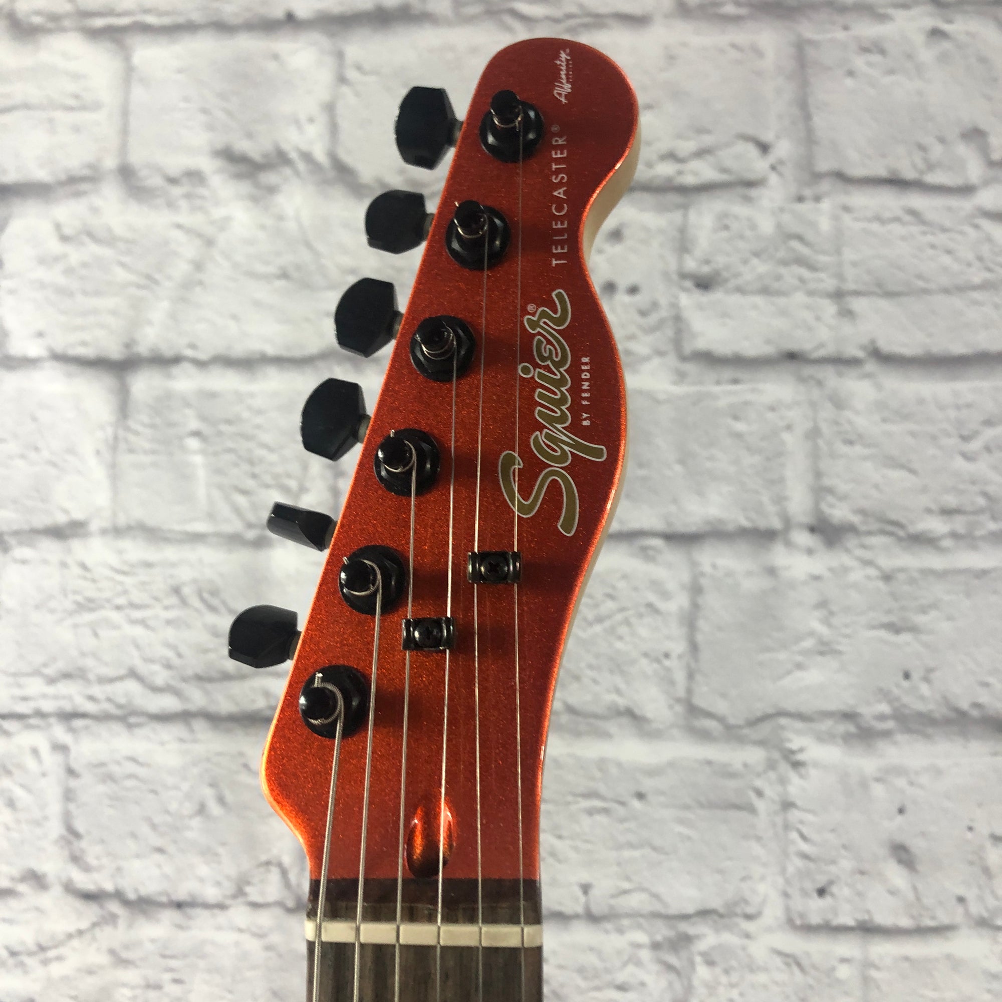 Squier Affinity Telecaster HH Metallic Orange Matching Headstock Electric Guitar