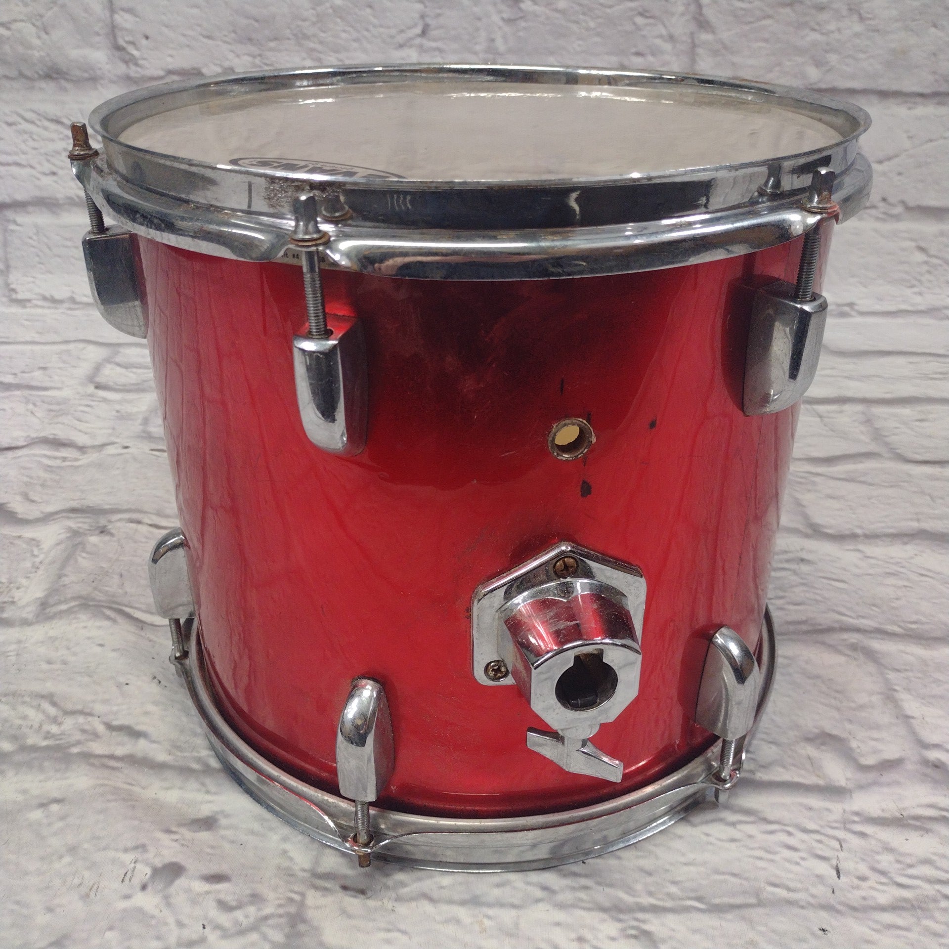 Unknown 12x10 Rack Tom Drum - Red