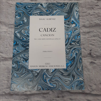 Albeniz: Cadiz Cancion No.4 De Suite Espanola Op.47 Piano Book