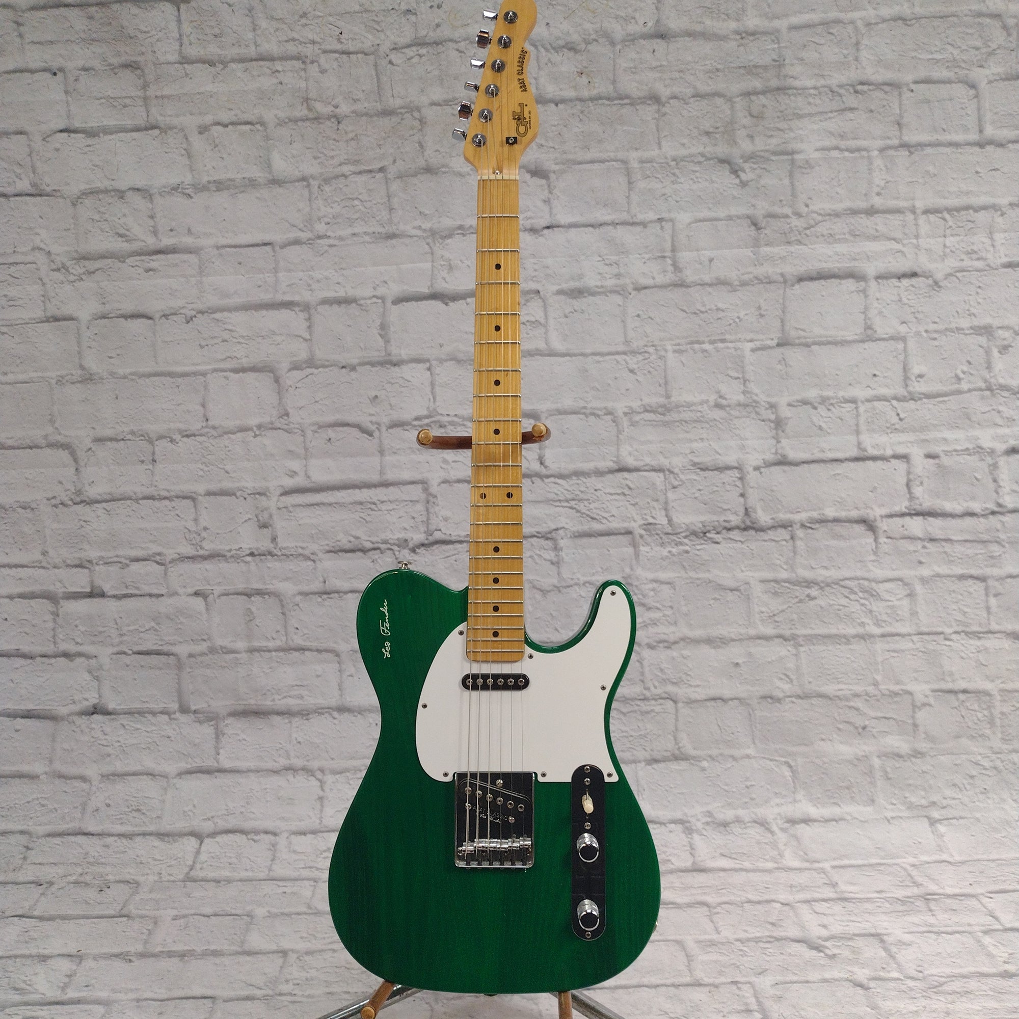 G&L ASAT Classic 1992 Trans Green Electric Guitar - Evolution Music