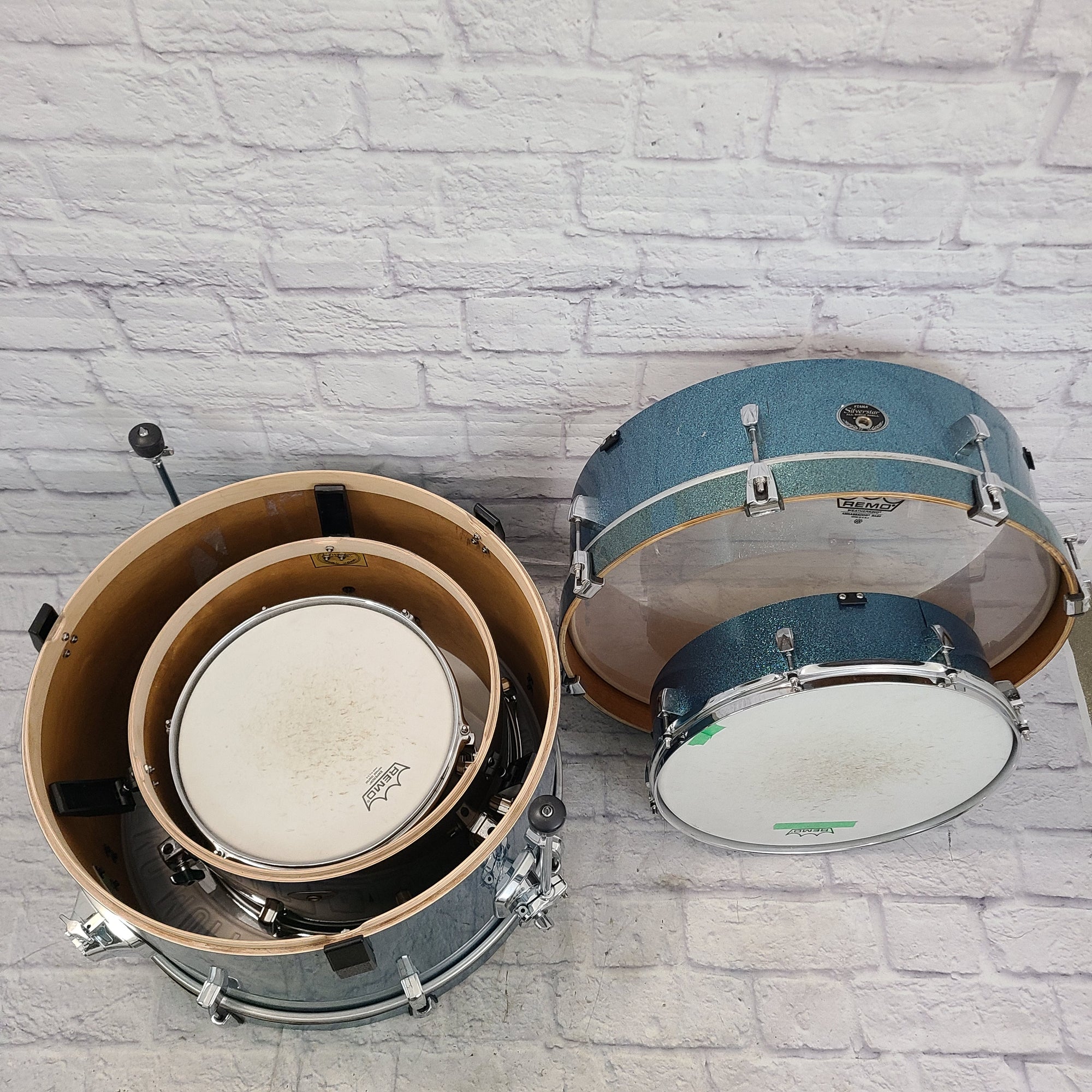 Tama Silverstar 3pc Kit Sky Blue Nest Egg Modded