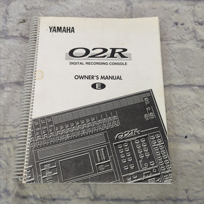 Yamaha o2R Digital Recording Console Owners Manual Book