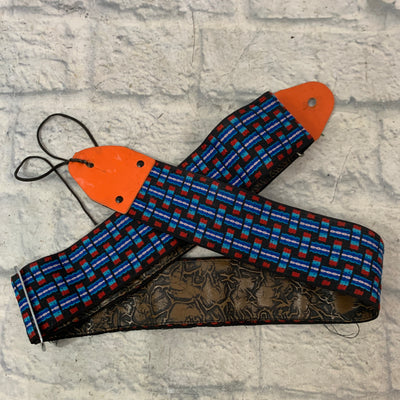 Unbranded Red/Blue Weave Guitar Strap