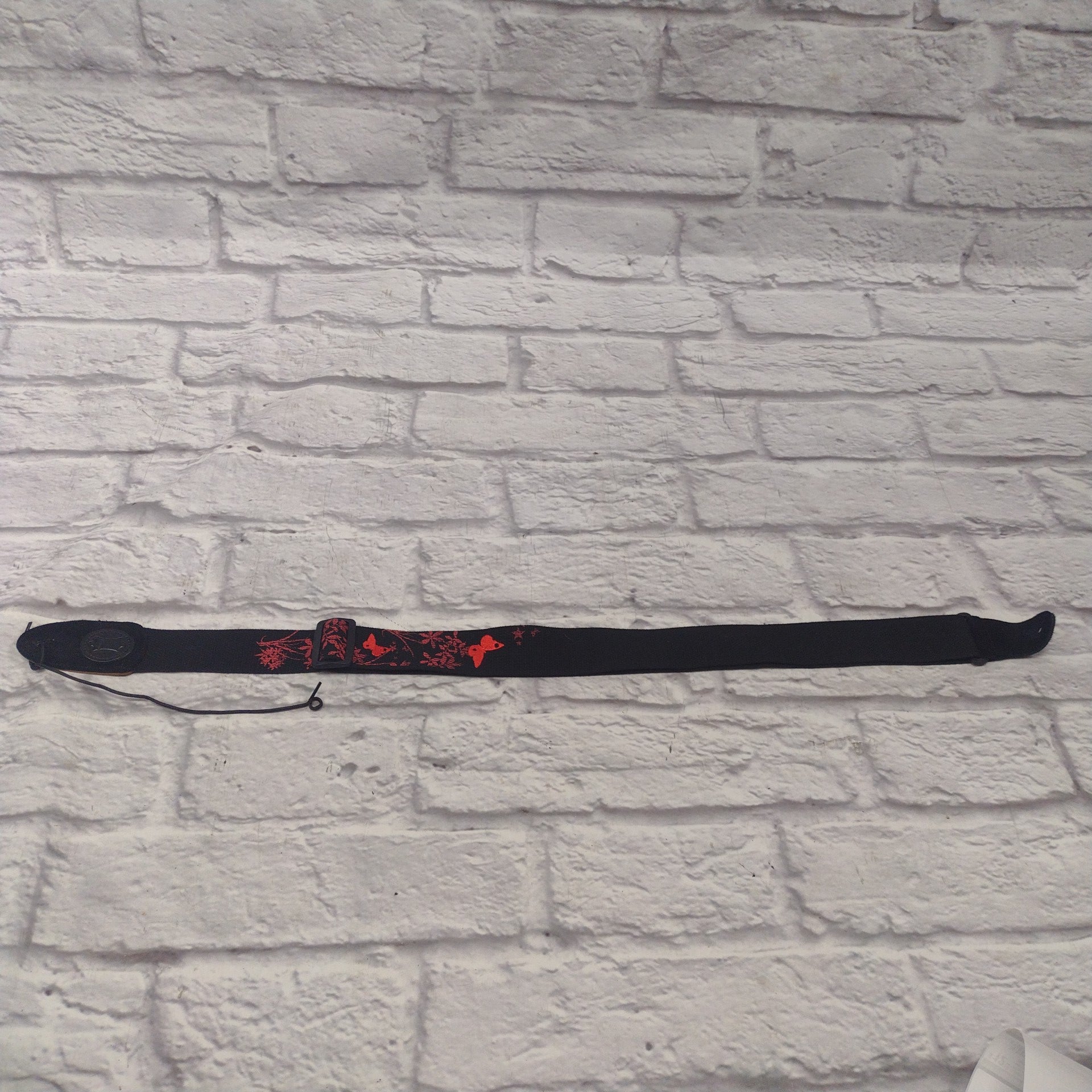 Levy's Black and Red Butterfly Plants Design Strap