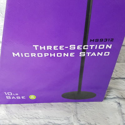 On Stage MS9312 3-Section Mic Stand 8 ft.