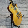 Austin Super 6 Single Cutaway LP Style Electric Guitar - Gold Top