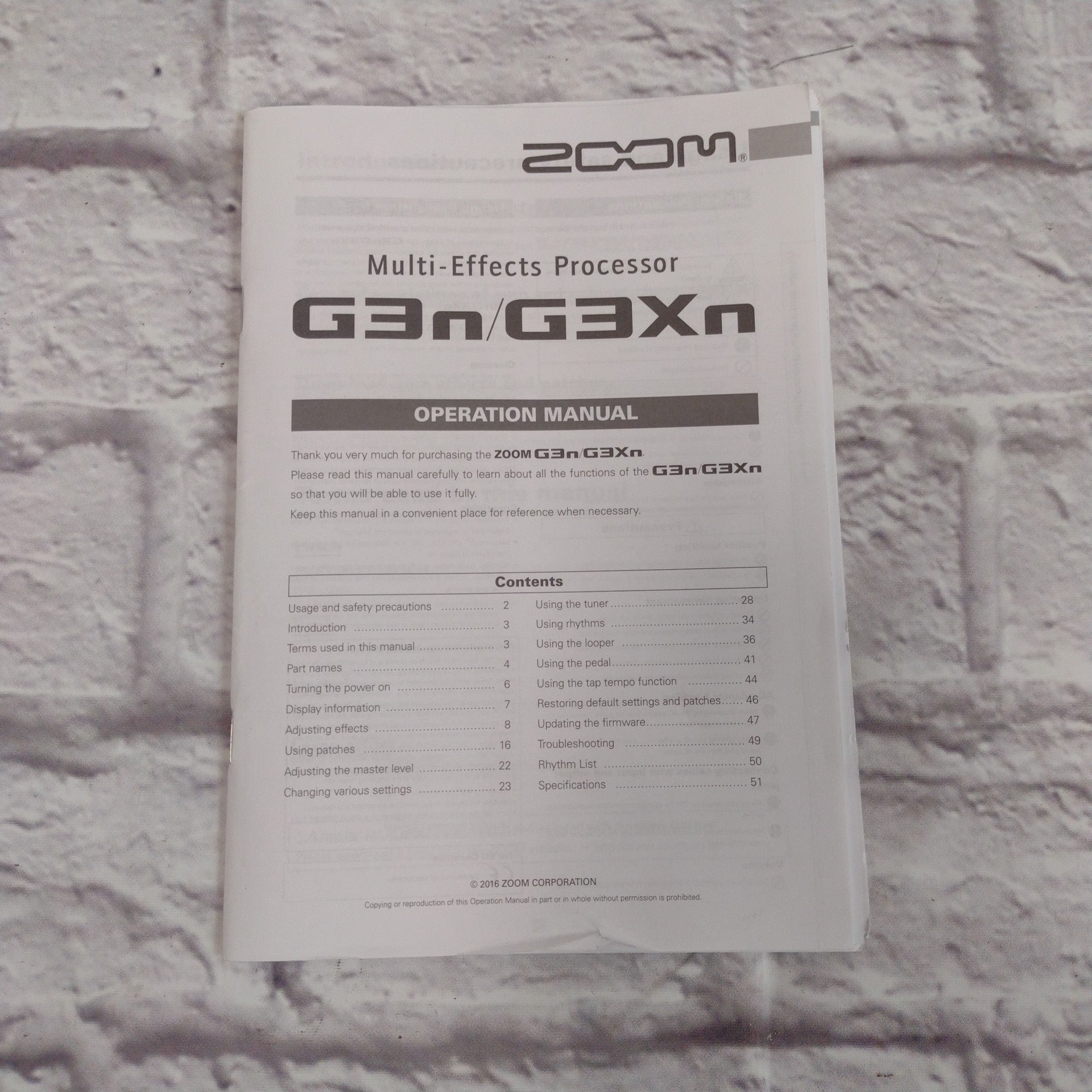 Zoom G3XN Multieffects Pedal