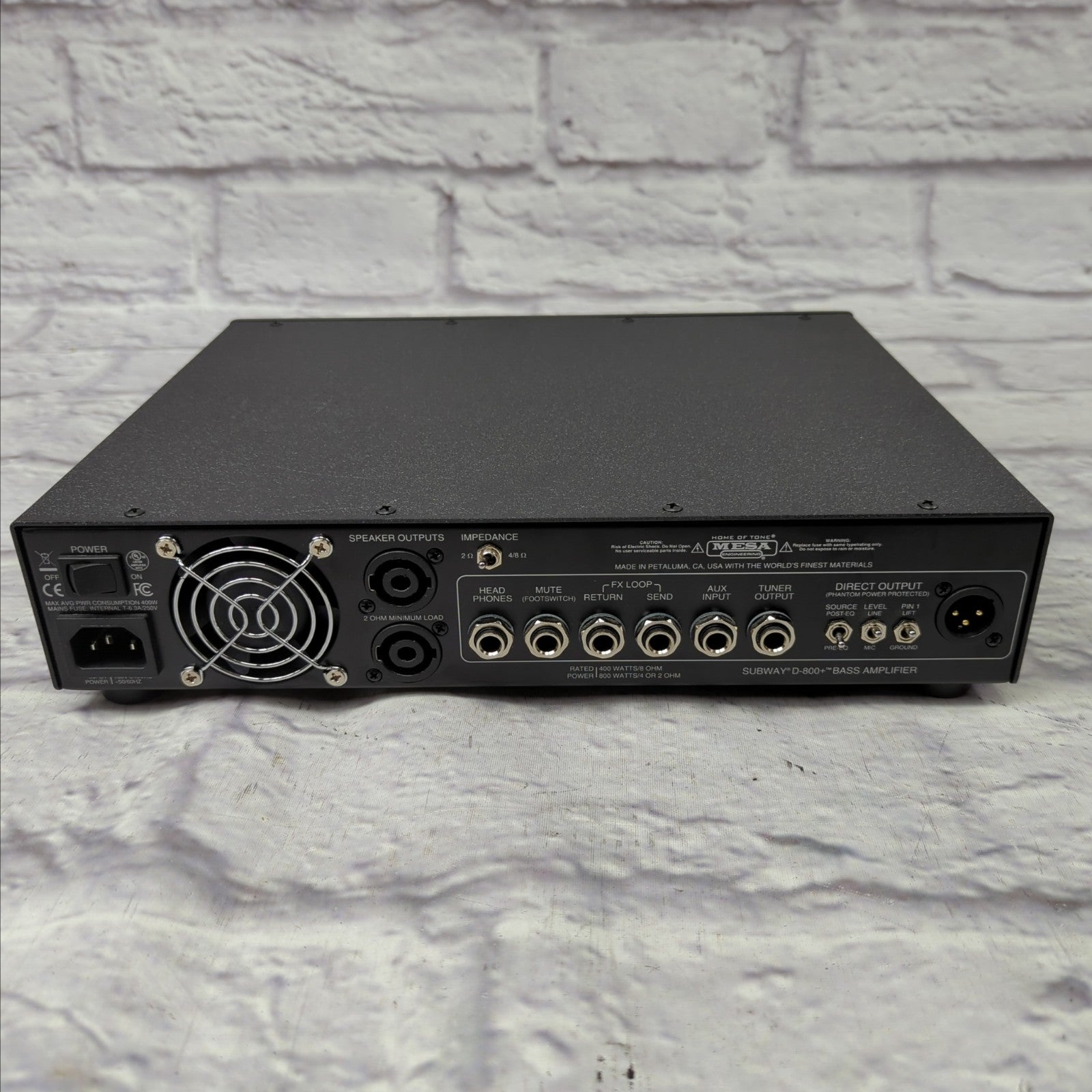 Mesa Boogie Subway D-800 Plus 800-Watt Bass Amp Head
