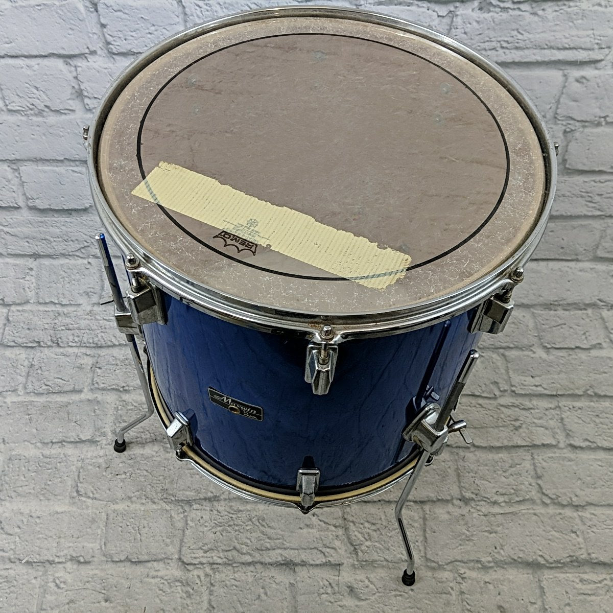 Vintage 1970s Maxwin by Pearl 14 x 16 Floor Tom - Blue