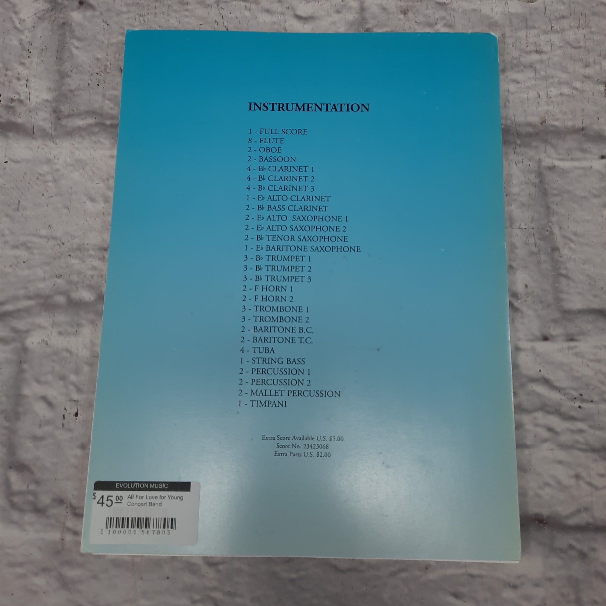 All For Love for Young Concert Band