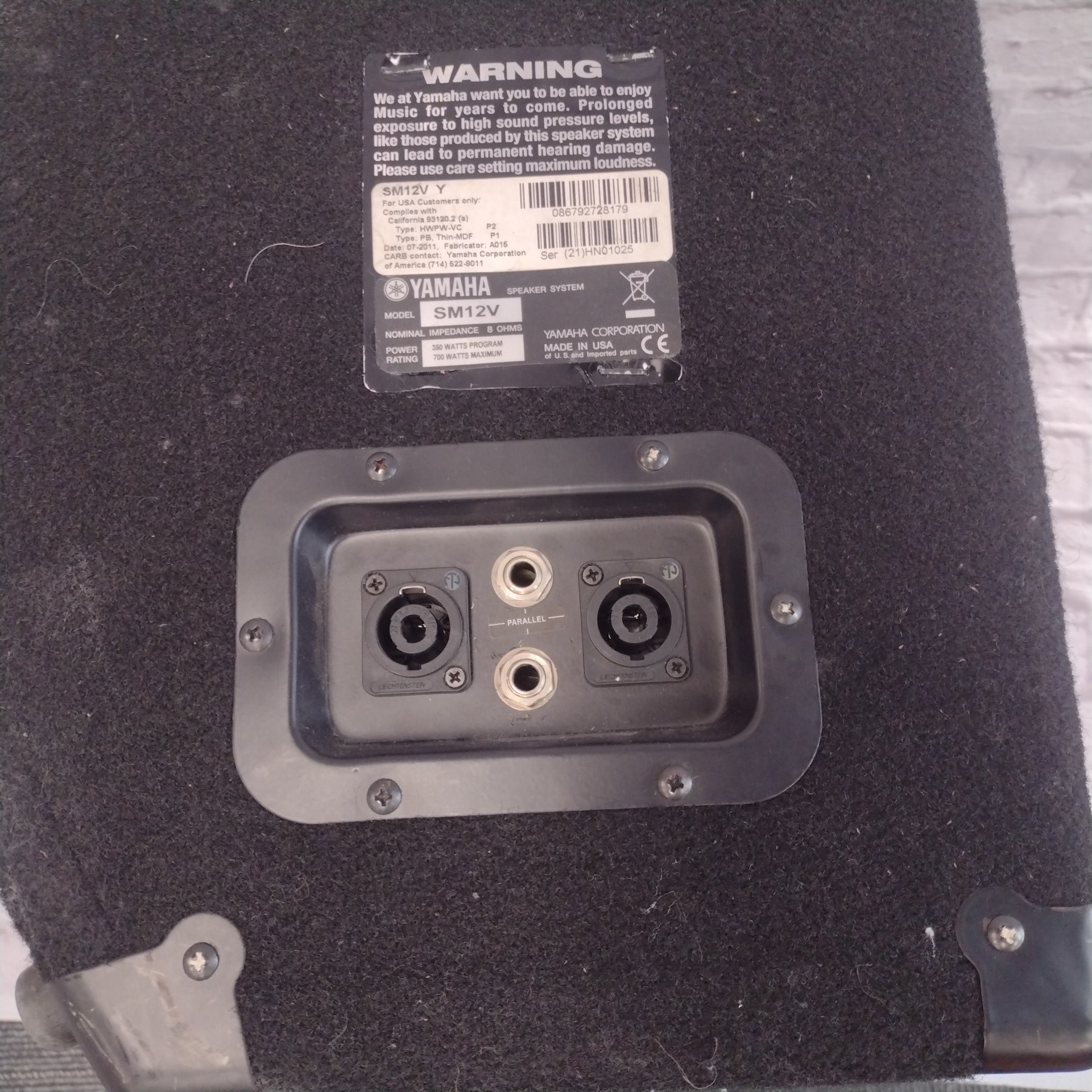 Yamaha SM12V Floor Monitor 12 Passive Speaker