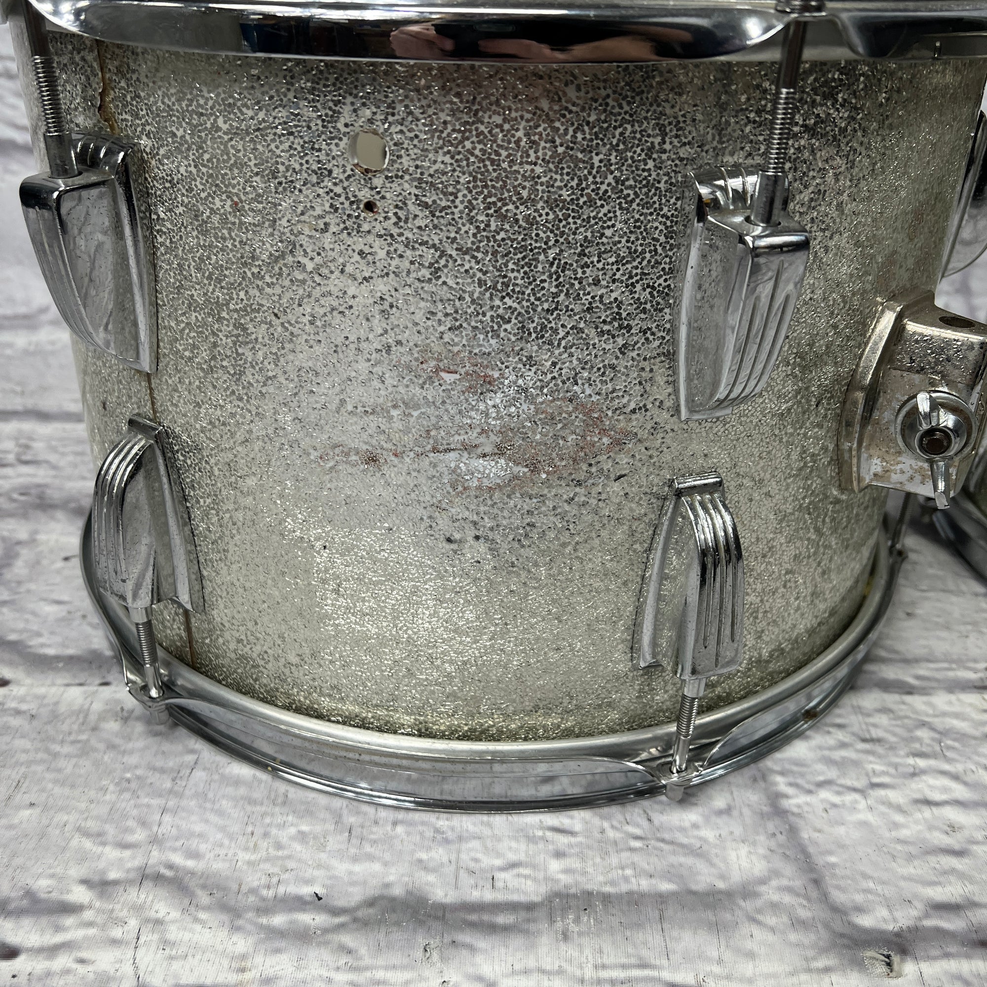 Ludwig Keystone Badge 12 13 16 22 - Silver Sparkle Players Grade 1960s Drum Kit