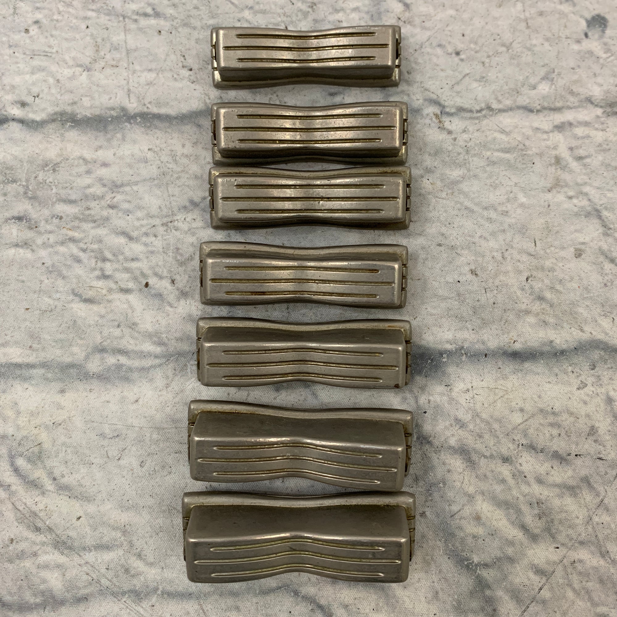 Ludwig Vintage Bowtie Snare Drum Lugs Nickel Set of 7 Jazz Festival Pioneer