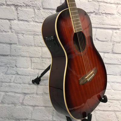 ** Ibanez PN12E Parlor Acoustic Guitar - Vintage Mahogany Sunburst