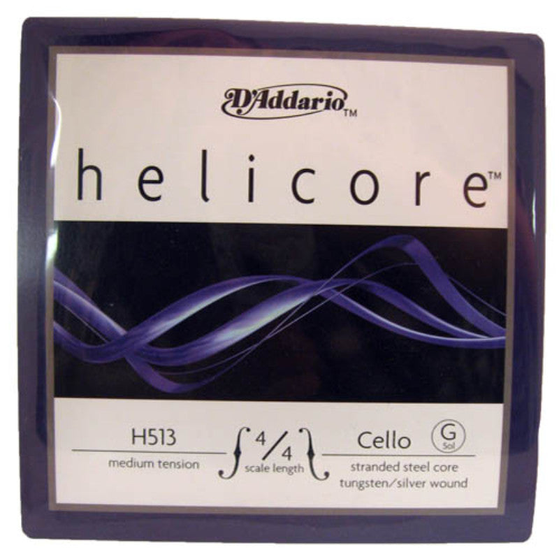 D'Addario Helicore Series Cello G String 4/4 Size Medium