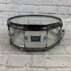 Spaun Drum Co. Clear Acrylic 14 x 6 Snare Drum