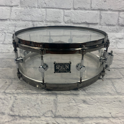 Spaun Drum Co. Clear Acrylic 14 x 6 Snare Drum