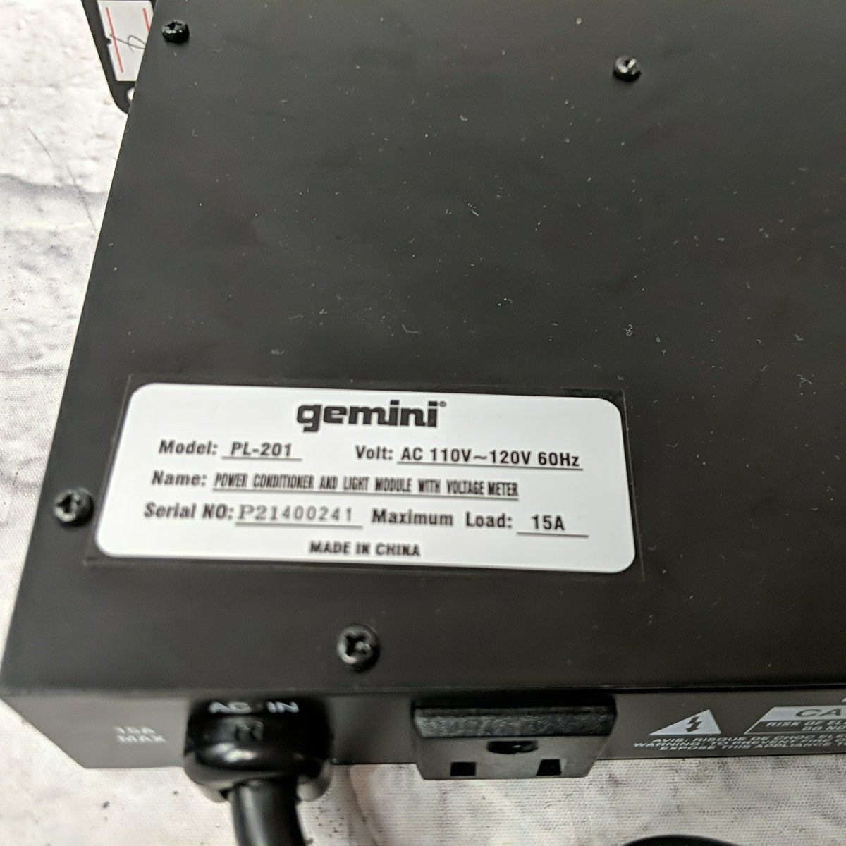 Gemini PL-201 Power Conditioner