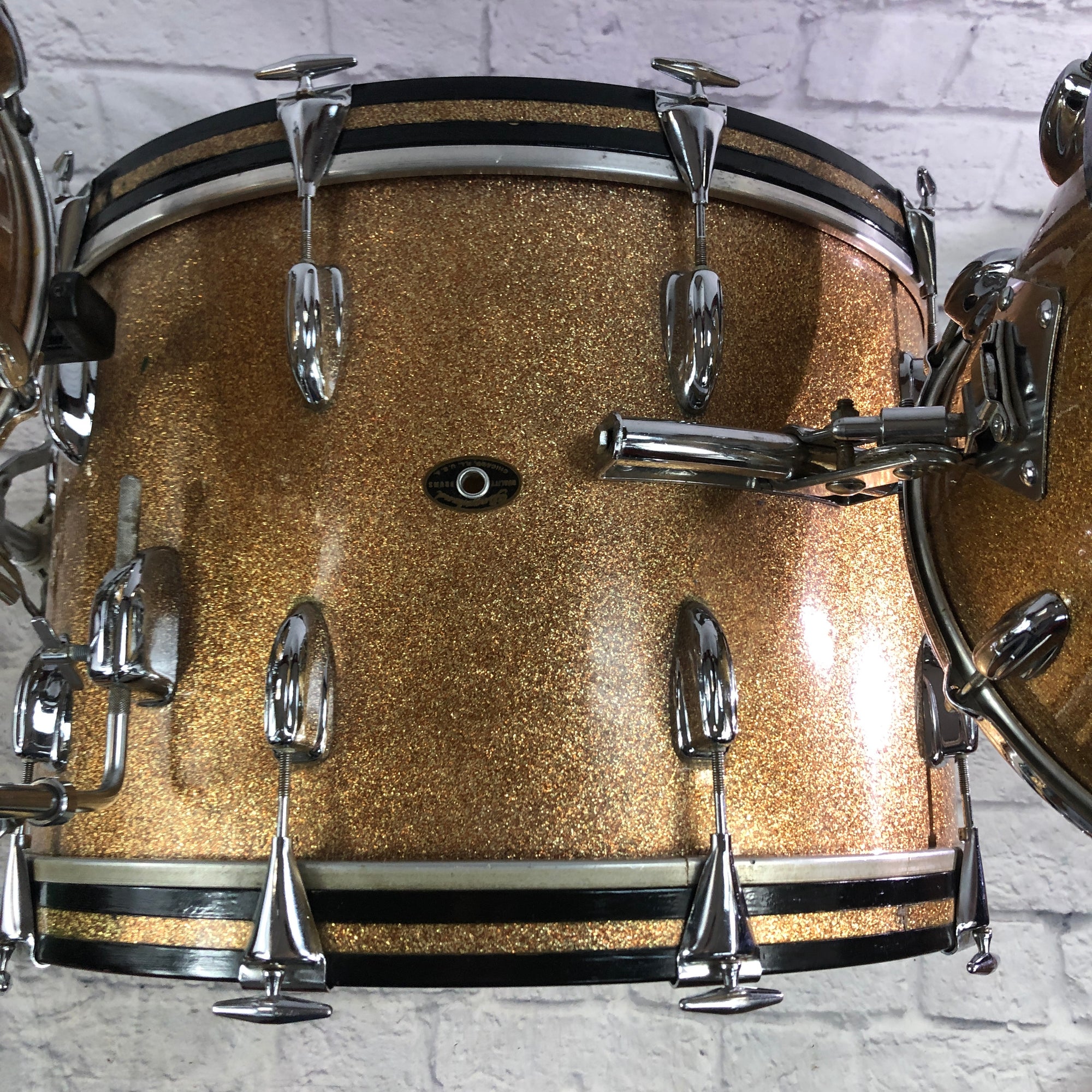 Vintage 1962 Sparkling Gold Slingerland 3 Piece Drum Kit