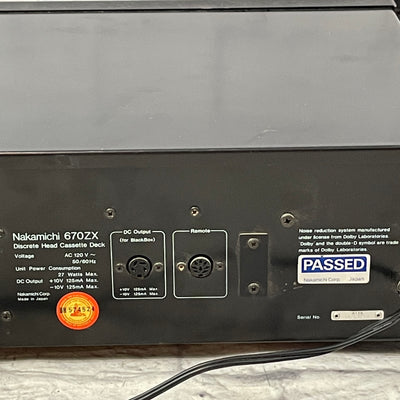 Nakamichi 670ZX Cassette Player