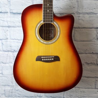 Oscar Schmidt OD45CTSPAK-W Acoustic Guitar - Cherry Sunburst