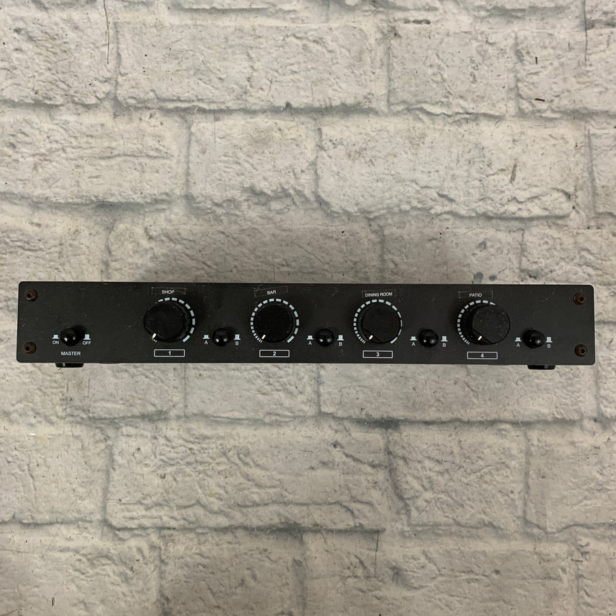 Four Zone Two Amp Speaker Selector