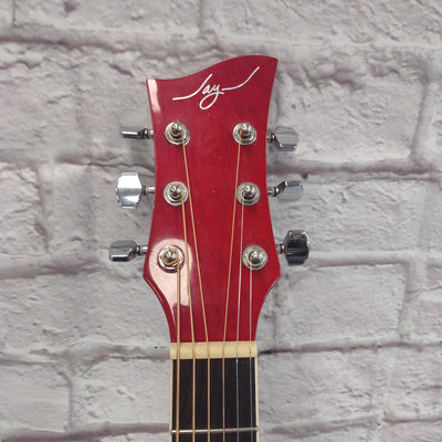Jay Turser JJ45 Red Acoustic Guitar