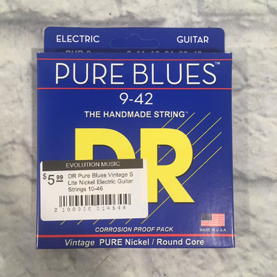 DR Pure Blues Vintage S Lite Nickel Electric Guitar Strings 10-46