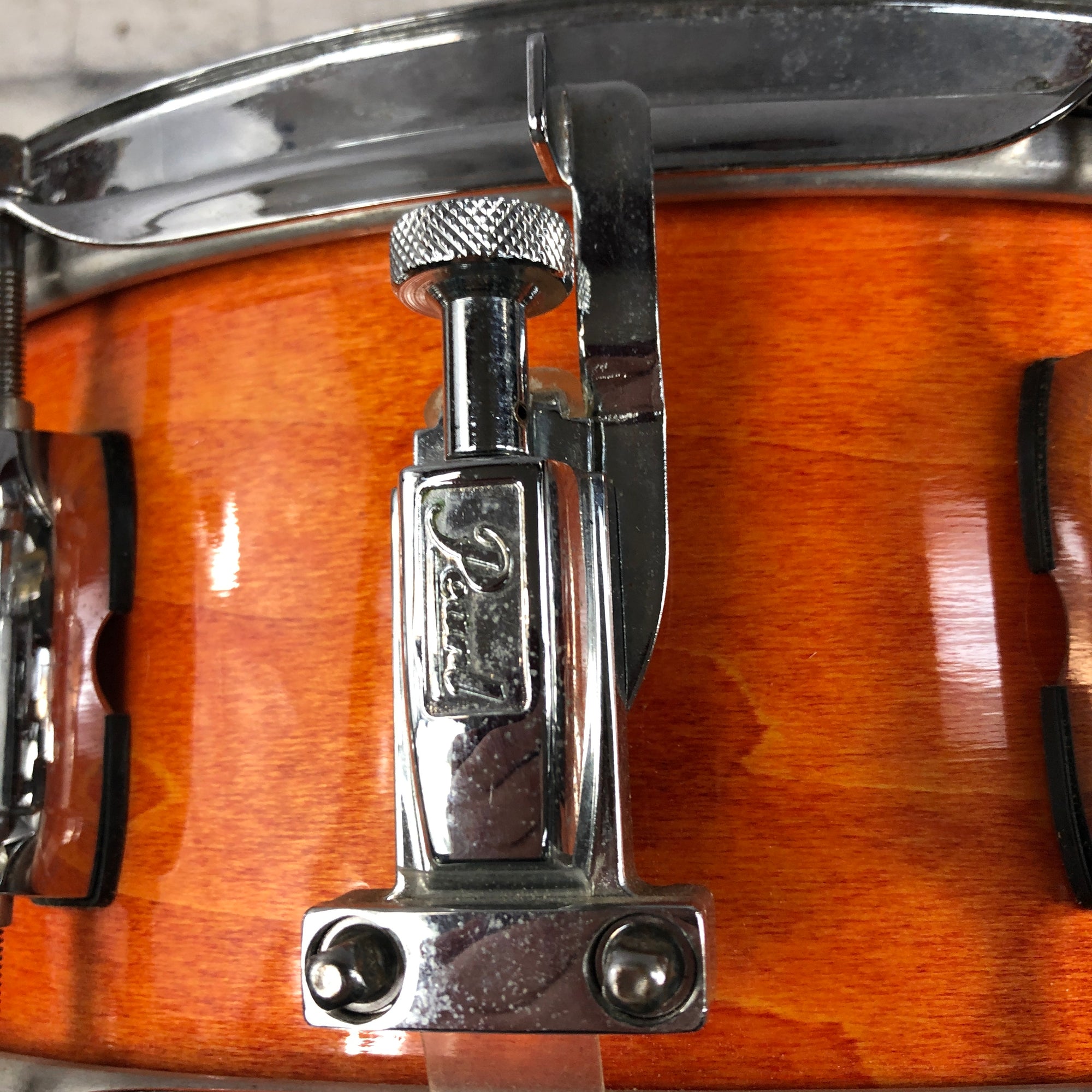 Pearl 14 x 5.5 Orange Tangerine Lacquer Export Series Snare