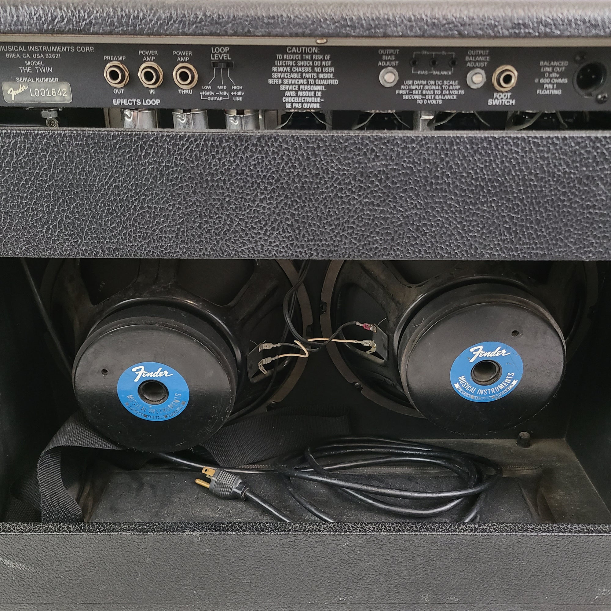 1980s Fender The Twin Red Knob Guitar Combo Amp